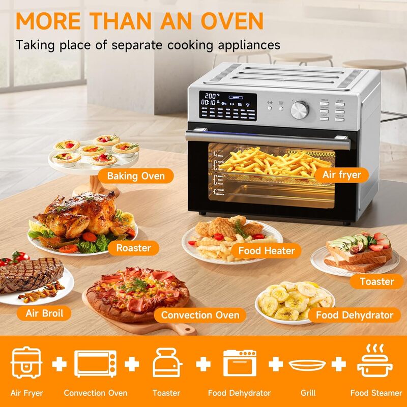 30l air fryer oven with rotisserie 1800w 21 preset mode