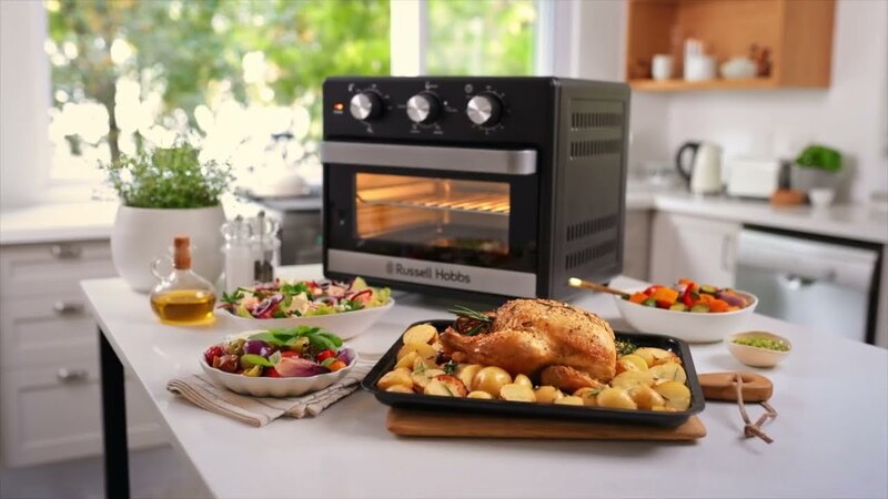 bridgepro 30l digital air fryer oven with rotisserie full accessory set xl family sized