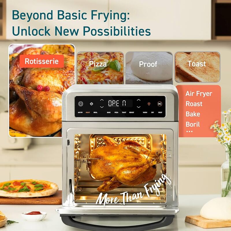 cosori air fryer oven 12l large capacity with 1800w powerful dual heating