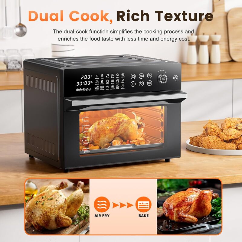 presets dual cook function air fryer 30l 18 in 1